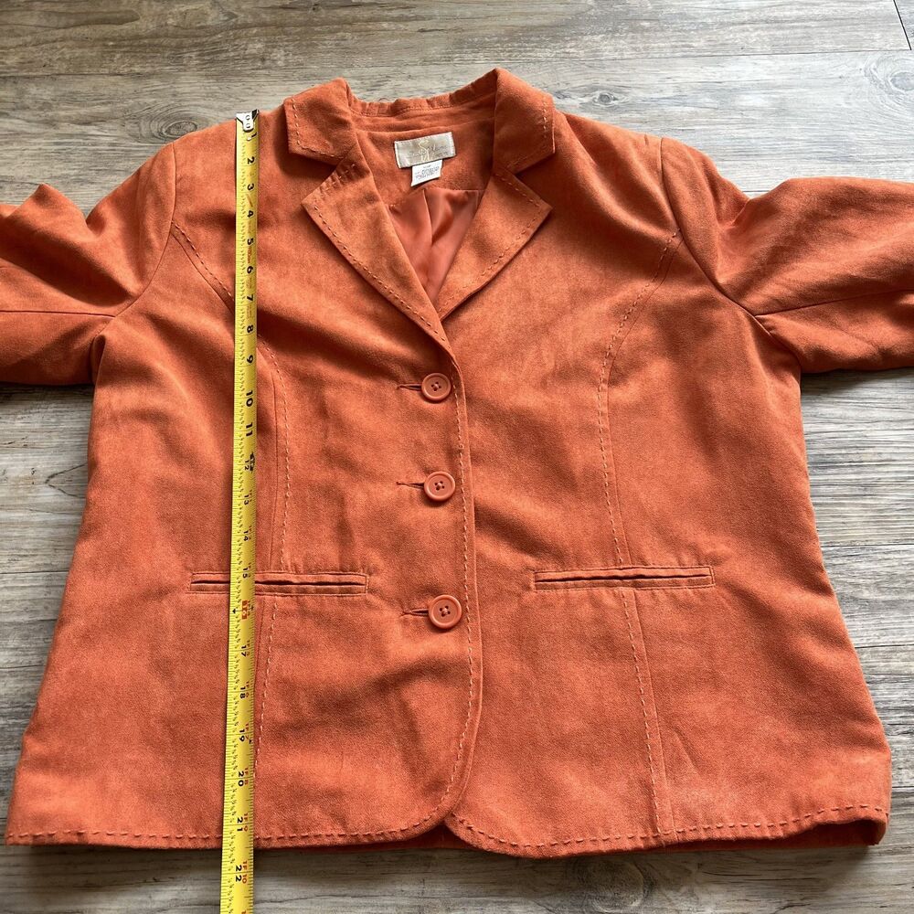 Halloween Fall Jacket Medium Button Up Orange Vintage NWT - Picture 8 of 13